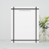 Zwart aangepaste schrijfpapier met tekst onder Han (Staand voorkant)