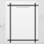 Zwart aangepaste schrijfpapier met tekst onder Han (Voorkant / Achterkant)