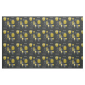 Zwart Abstract Barkcloth Black Yellow Stof (Yard (91,4 cm))