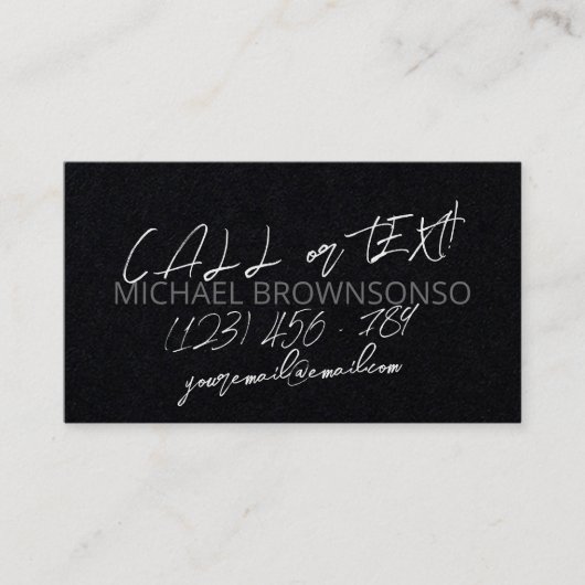Zwart Abstract functioneel Visitekaartje (Voorkant)
