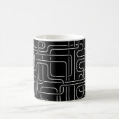 Zwart Abstract Koffiemok (Center)
