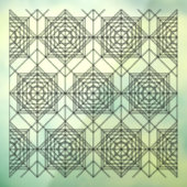  zwart Abstract lineair patroon Raamsticker (Vel 3)