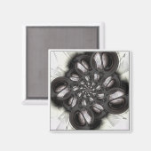 Zwart Abstract Magneet (Voorkant / Achterkant)