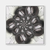 Zwart Abstract Magneet (Voorkant)