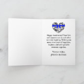 Zwart Abstract Modern Diamond Happy Jubileum Kaart (Binnen)