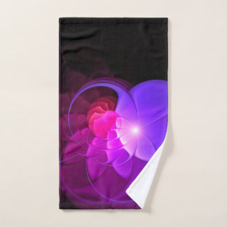 Zwart & Abstract Moderne bloemen Handdoek