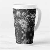 Zwart Abstract Ontwerp Latte Mok (Rechterhoek)