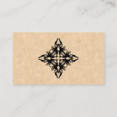 Zwart Abstract ontwerp voor het patrooneffect van  Visitekaartje (Achterkant)