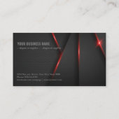 Zwart abstract overlappende achtergrond visitekaartje (Achterkant)