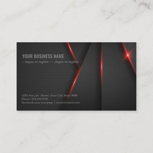 Zwart abstract overlappende achtergrond visitekaartje (Achterkant)