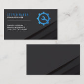 Zwart Abstract paneel | Logo met wieloverbrenginge Visitekaartje (Voorkant / Achterkant)