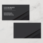 Zwart Abstract paneel Visitekaartje (Voorkant / Achterkant)