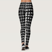 Zwart abstract patroon leggings (Achterkant)