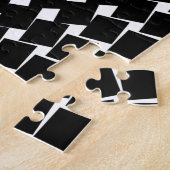 Zwart abstract patroon legpuzzel (Zijkant)