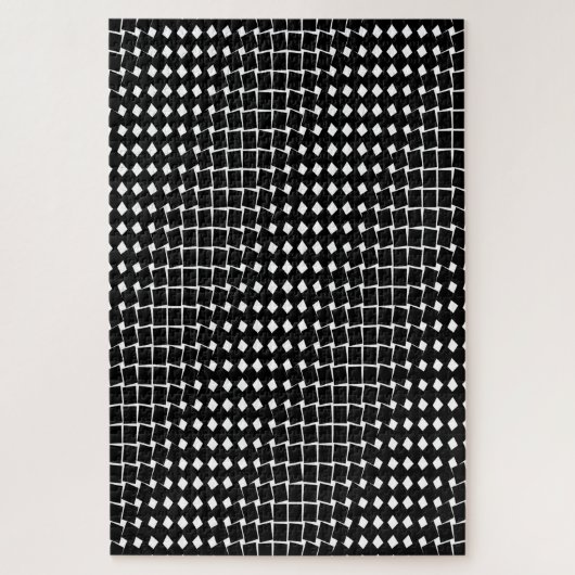 Zwart abstract patroon legpuzzel (Verticaal)