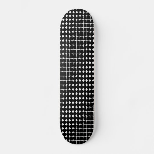 Zwart abstract patroon persoonlijk skateboard (Voorkant)
