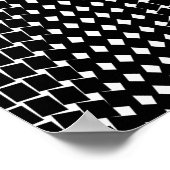 Zwart abstract patroon poster (Hoek)