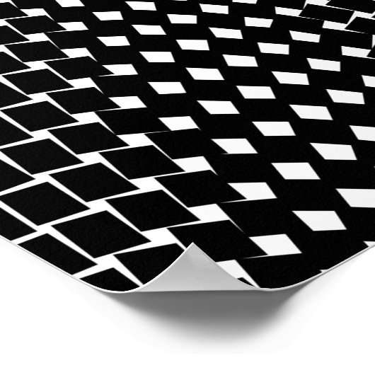 Zwart abstract patroon poster (Hoek)