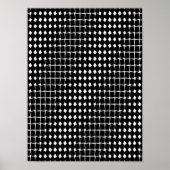 Zwart abstract patroon poster (Voorkant)