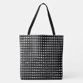 Zwart abstract patroon tote bag (Voorkant)