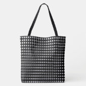 Zwart abstract patroon tote bag (Achterkant)