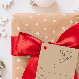 Zwart abstract rendier moderne ambachtelijke kerst bedankjes labels