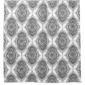 Zwart  Abstract TearDrop Pattern Douchegordijn (Voorkant)