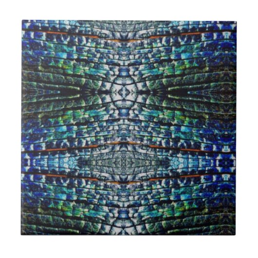 Zwart Abstract Tegel Tegeltje (Voorkant)