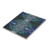 Zwart Abstract Tegel Tegeltje (Zijkant)