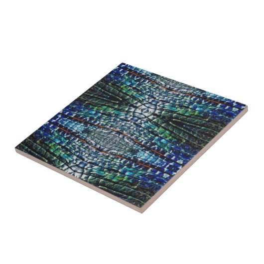 Zwart Abstract Tegel Tegeltje (Zijkant)