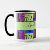 Zwart Abstract voor vader, helder Ringer 15 oz Mok (Links)