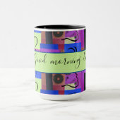 Zwart Abstract voor vader, helder Ringer 15 oz Mok (Midden)