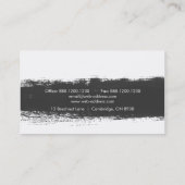 Zwart Abstract Waterverf Splash-Visitekaartje Visitekaartje (Achterkant)