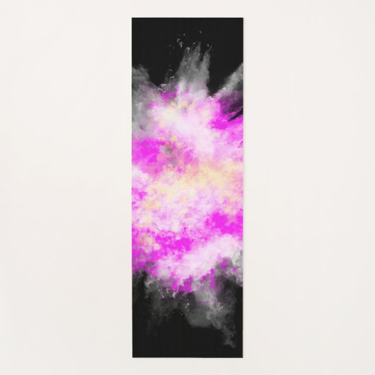 Zwart Abstracte kracht Yoga Workout Modern Yoga Ma Yogamat (Voorkant)