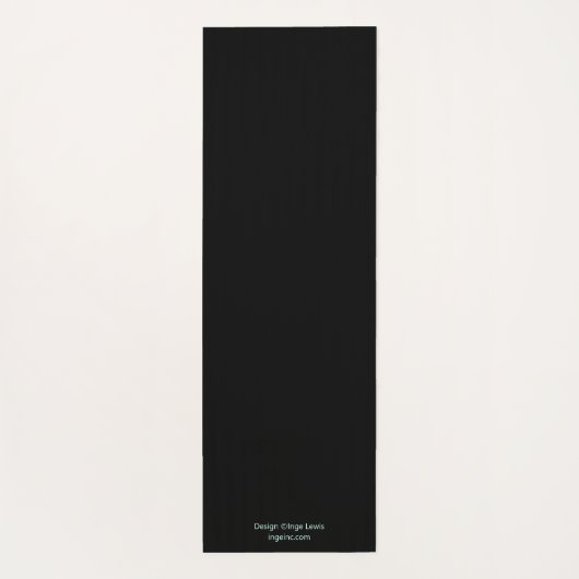 Zwart Abstracte kracht Yoga Workout Modern Yoga Ma Yogamat (Achterkant)