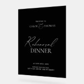 Zwart Acryl Repetitie Diner Welkom Teken Acryl Bord (Hoek)