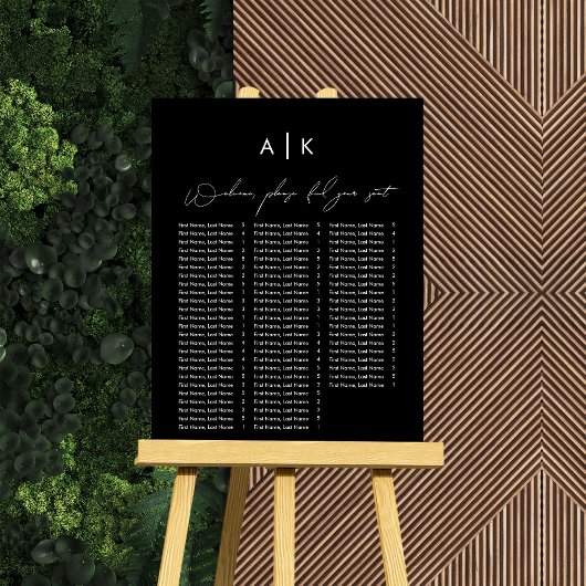 Zwart acryl zitschema acryl bord