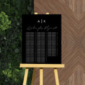 Zwart acryl zitschema bord