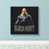 Zwart Adam-teken en naam grafisch Canvas Afdruk (Insitu (Houten vloer))