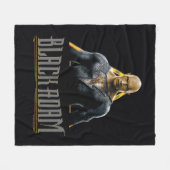 Zwart Adam-teken en naam grafisch Fleece Deken (Voorkant (Horizontaal))