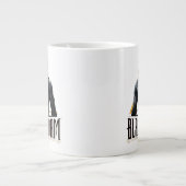 Zwart Adam-teken en naam grafisch Grote Koffiekop (Voorkant)