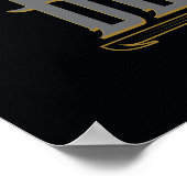 Zwart Adam-teken en naam grafisch Poster (Hoek)