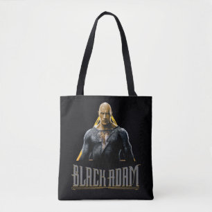 Zwart Adam-teken en naam grafisch Tote Bag