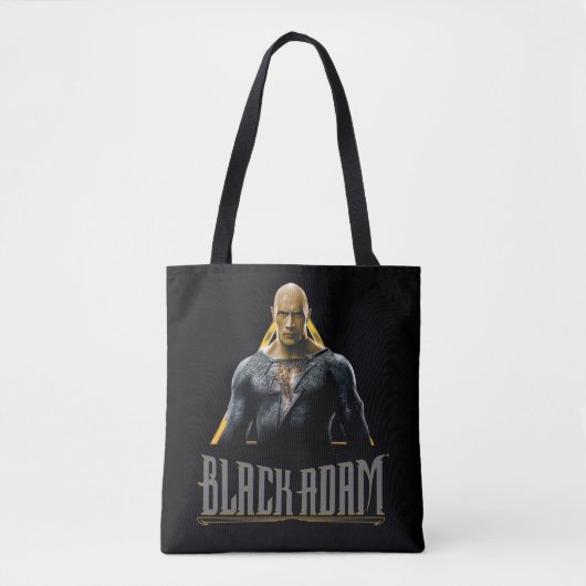 Zwart Adam-teken en naam grafisch Tote Bag (Voorkant)