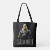 Zwart Adam-teken en naam grafisch Tote Bag (Achterkant)