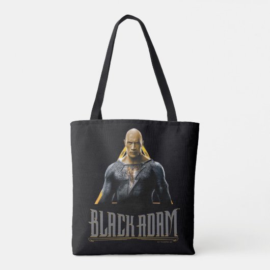Zwart Adam-teken en naam grafisch Tote Bag (Achterkant)