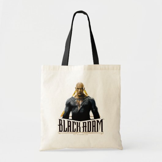 Zwart Adam-teken en naam grafisch Tote Bag (Voorkant)
