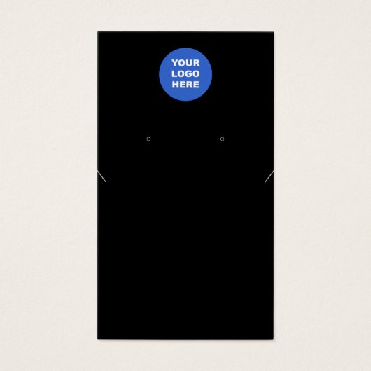 Zwart add Logo Ketting Verdien Display Card Visitekaartje (Voorkant)