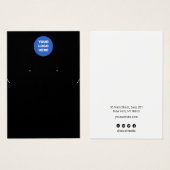 Zwart add Logo Ketting Verdien Display Card Visitekaartje (Voorkant /achterkant)