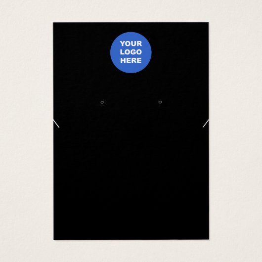 Zwart add Logo Ketting Verdien Display Card Visitekaartje (Voorkant)